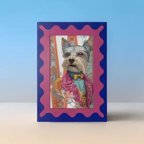 TailMuseum Alphabet Pet Art T-Shirt — Letter W (Personalised)